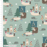 Freddie & Friends zusammen zu Weihnachten Baumwollstoff (2897)